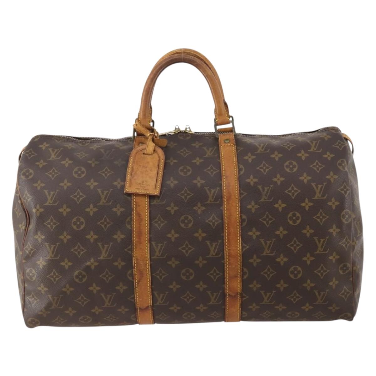 LOUIS VUITTON Monogram Keepall 50 Boston Bag M41426 LV Auth 152781