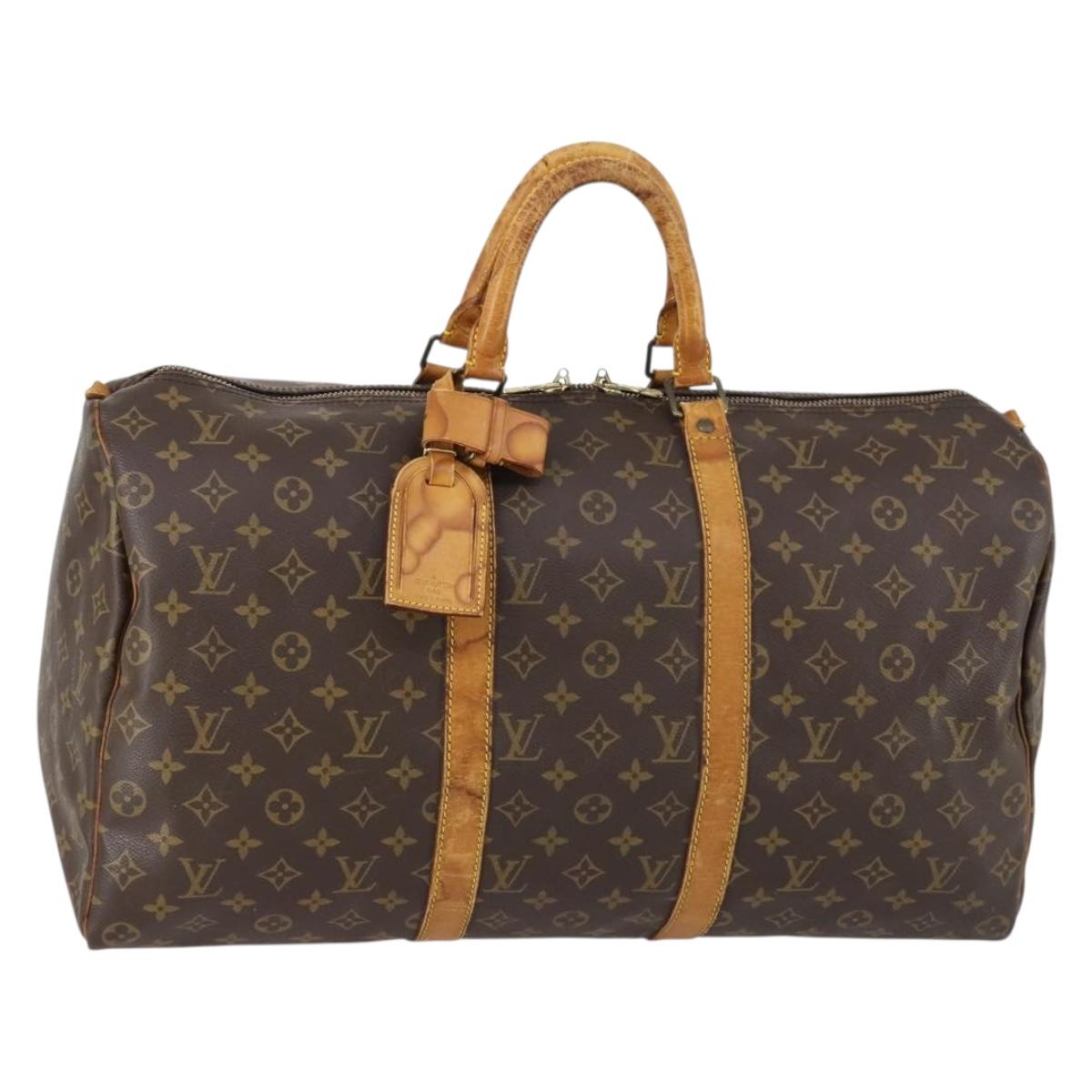 LOUIS VUITTON Monogram Keepall 50 Boston Bag M41426 LV Auth 152782