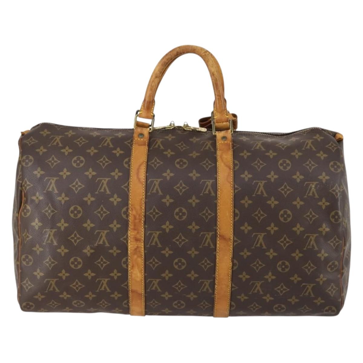 LOUIS VUITTON Monogram Keepall 50 Boston Bag M41426 LV Auth 152782