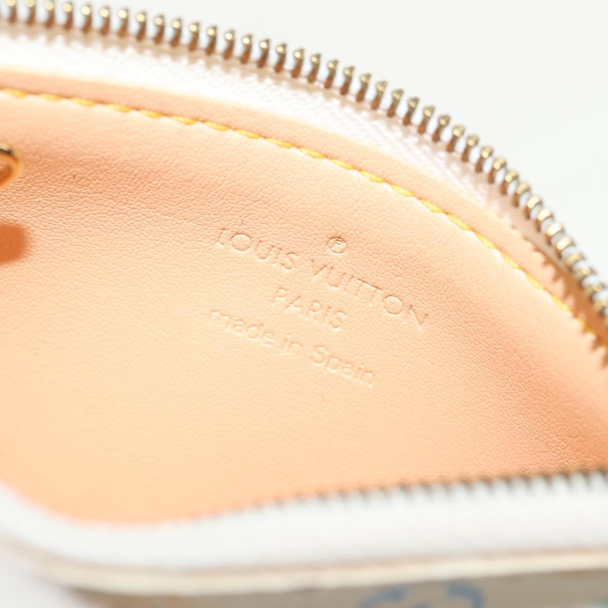 LOUIS VUITTON Monogram Multicolor Pochette Cles Purse White M92655 Auth 152788V