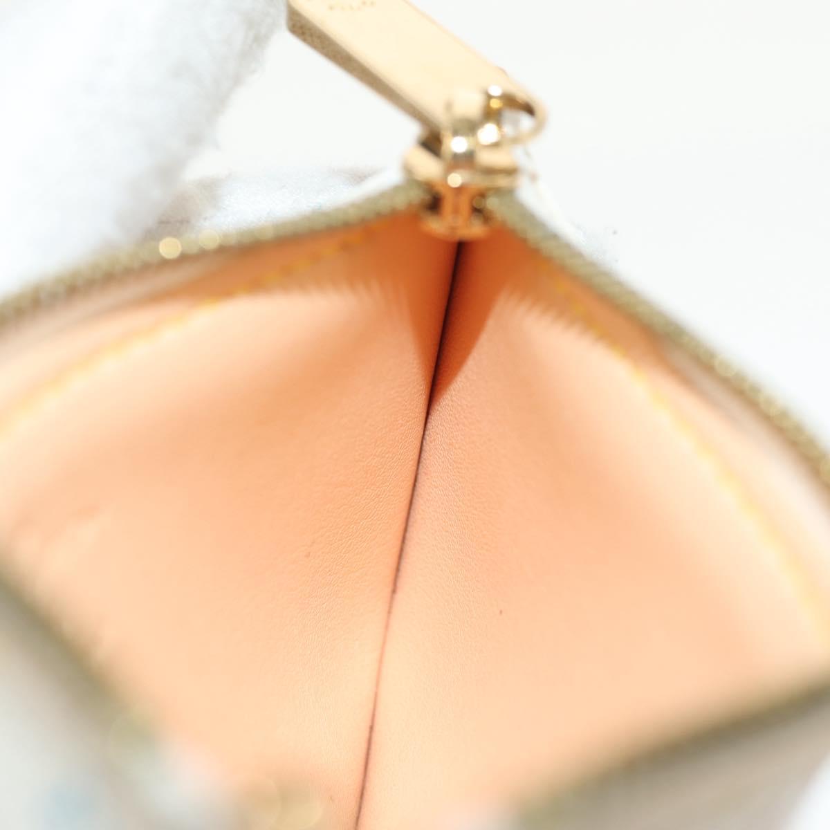 LOUIS VUITTON Monogram Multicolor Pochette Cles Purse White M92655 Auth 152788V