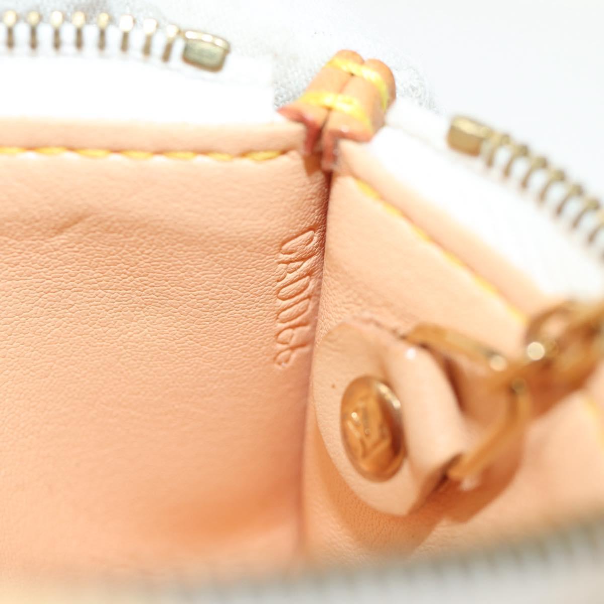 LOUIS VUITTON Monogram Multicolor Pochette Cles Purse White M92655 Auth 152788V