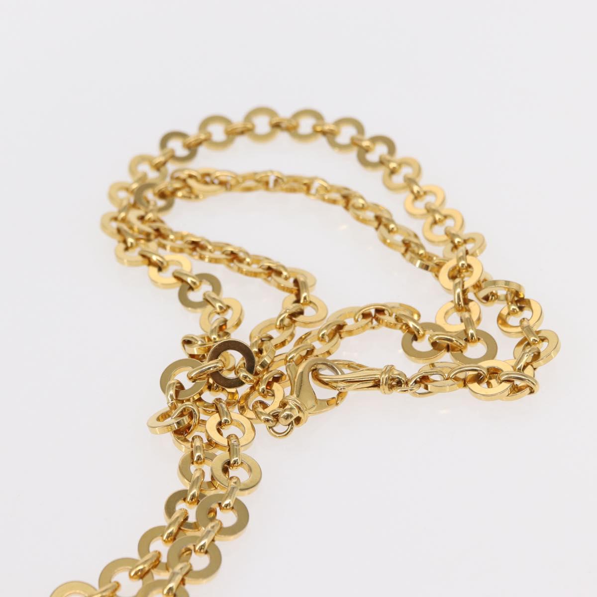 Salvatore Ferragamo Chain Gancini Shoulder Bag Suede Purple Gold Auth 152790