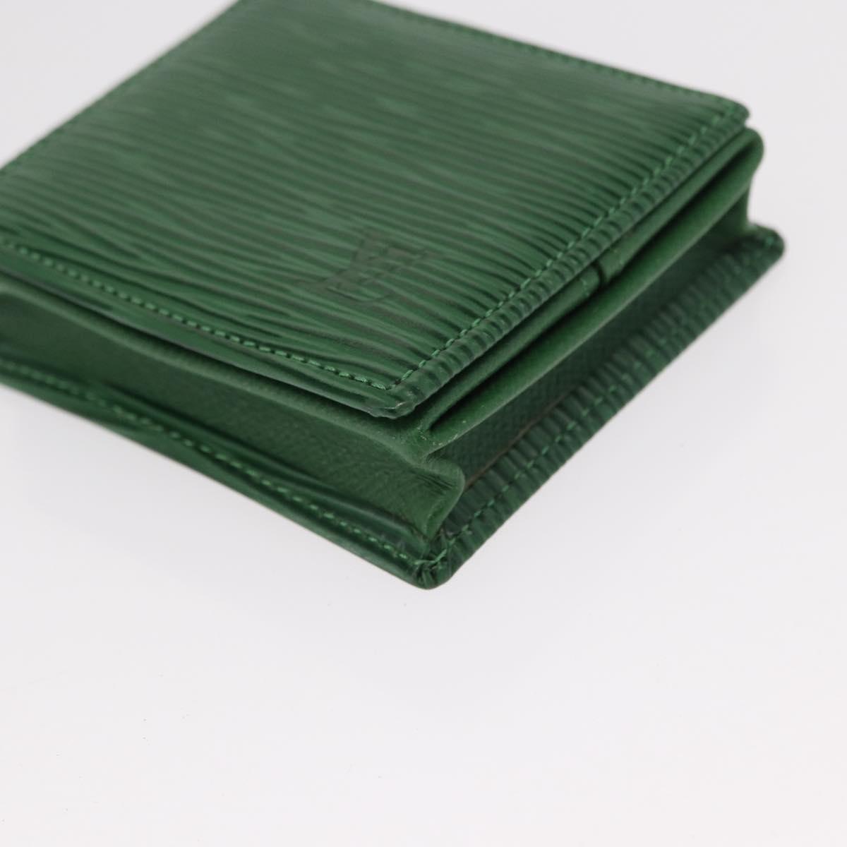 LOUIS VUITTON Epi Porte Monnaie Boite Coin Purse Green M63694 LV Auth 152791V
