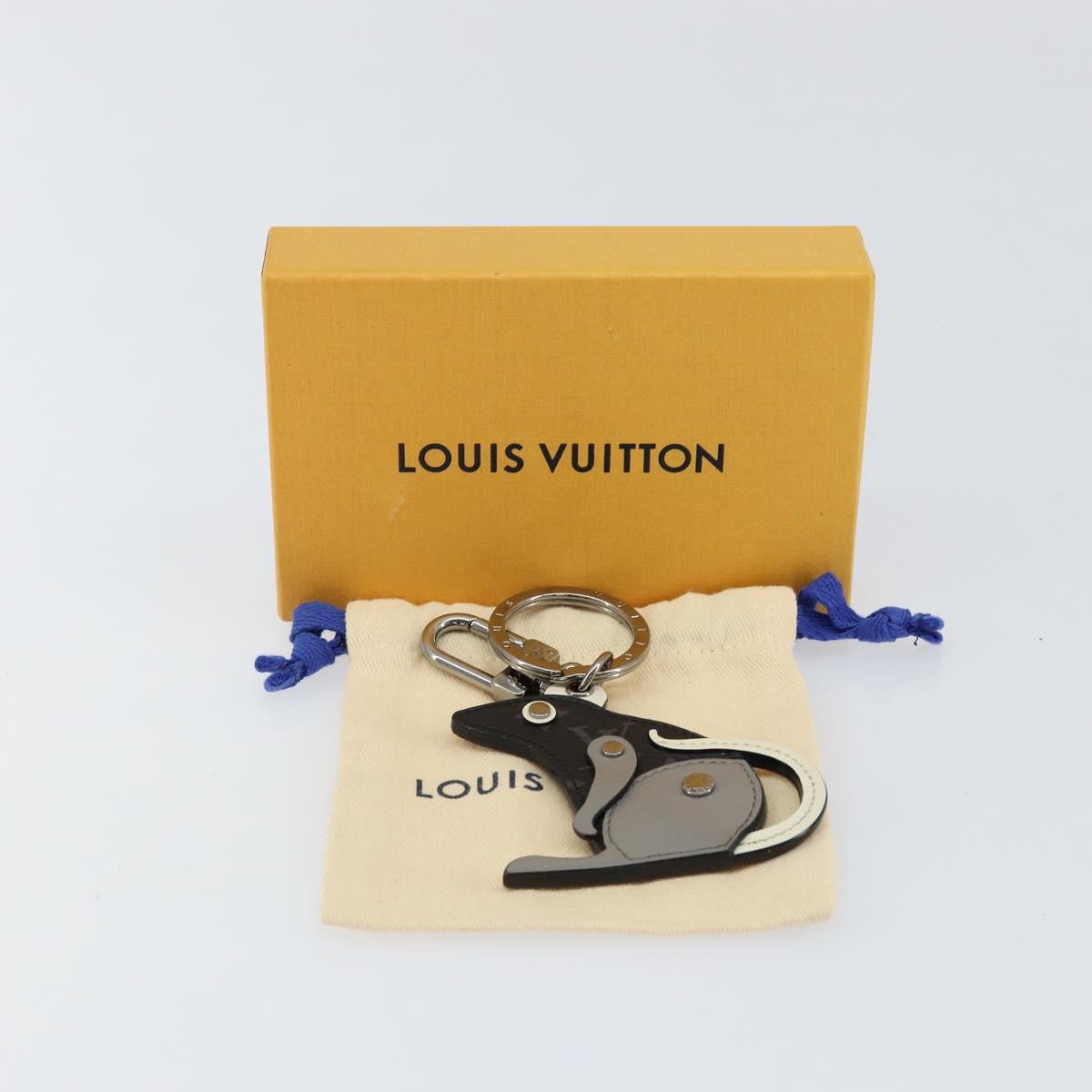 LOUIS VUITTON Monogram Eclipse Porte Cles LV Rat Key Holder M68835 Auth 152795