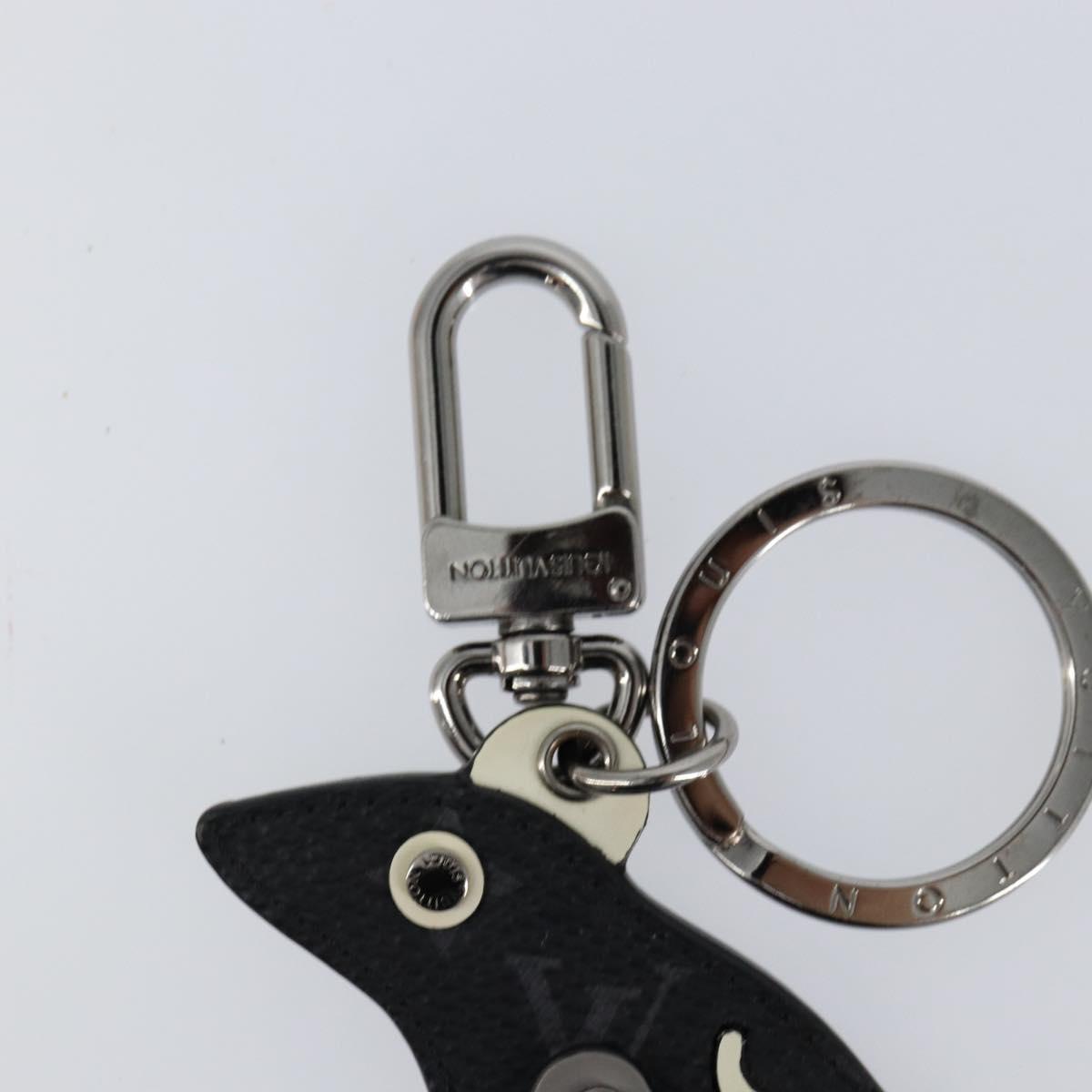 LOUIS VUITTON Monogram Eclipse Porte Cles LV Rat Key Holder M68835 Auth 152795