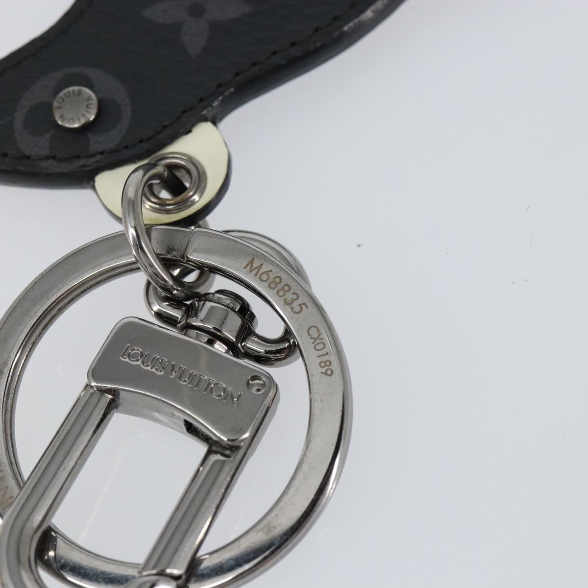 LOUIS VUITTON Monogram Eclipse Porte Cles LV Rat Key Holder M68835 Auth 152795