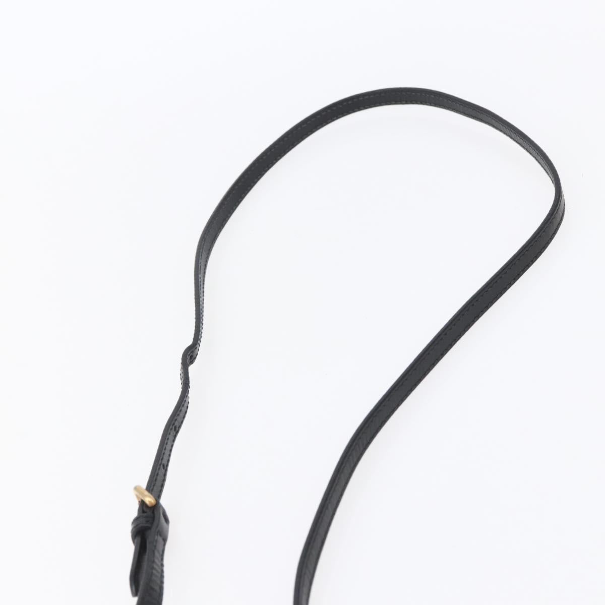 Salvatore Ferragamo Vala Shoulder Bag Leather 2way Black Gold Silver Auth 152825