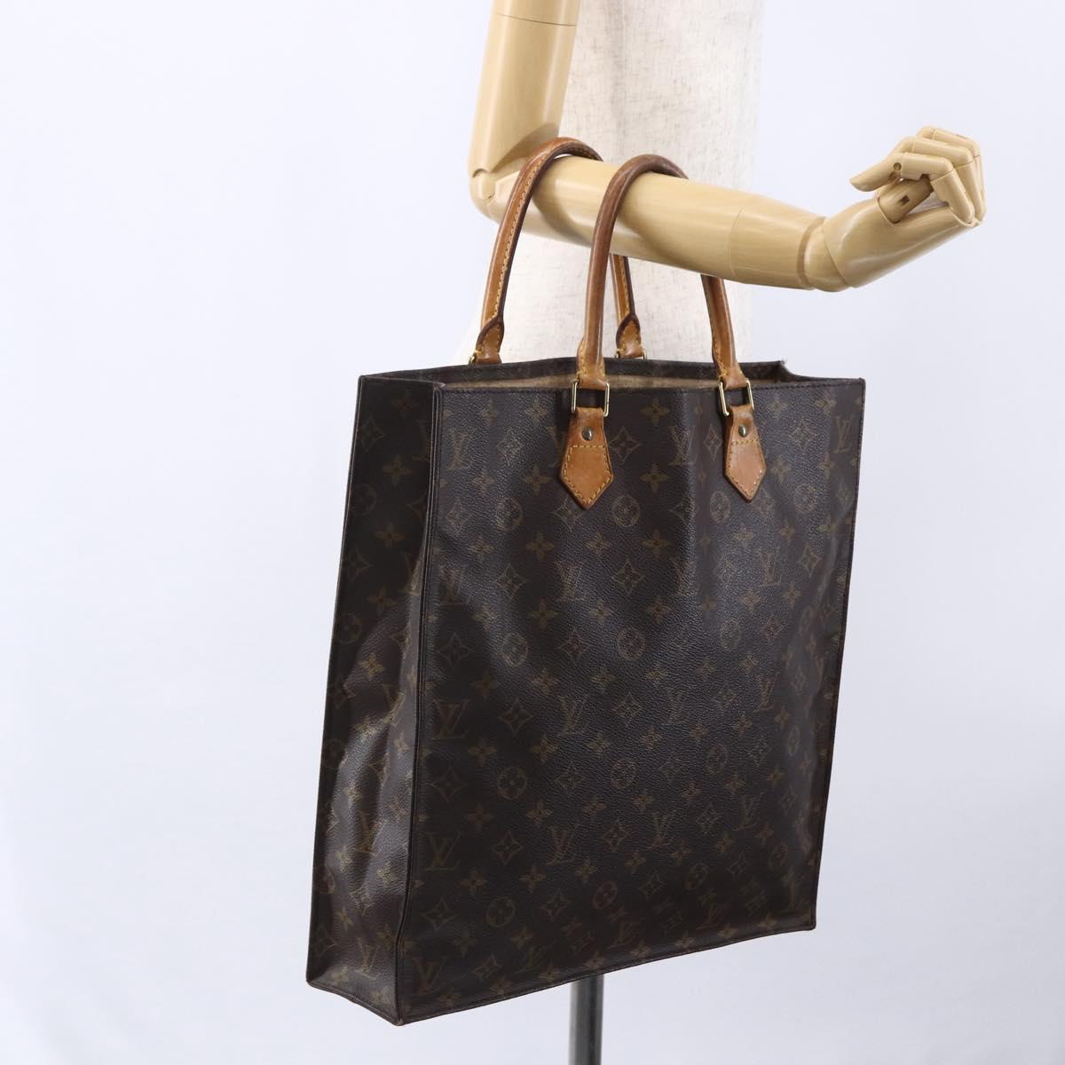 LOUIS VUITTON Monogram Sac Plat Hand Bag M51140 LV Auth 152846