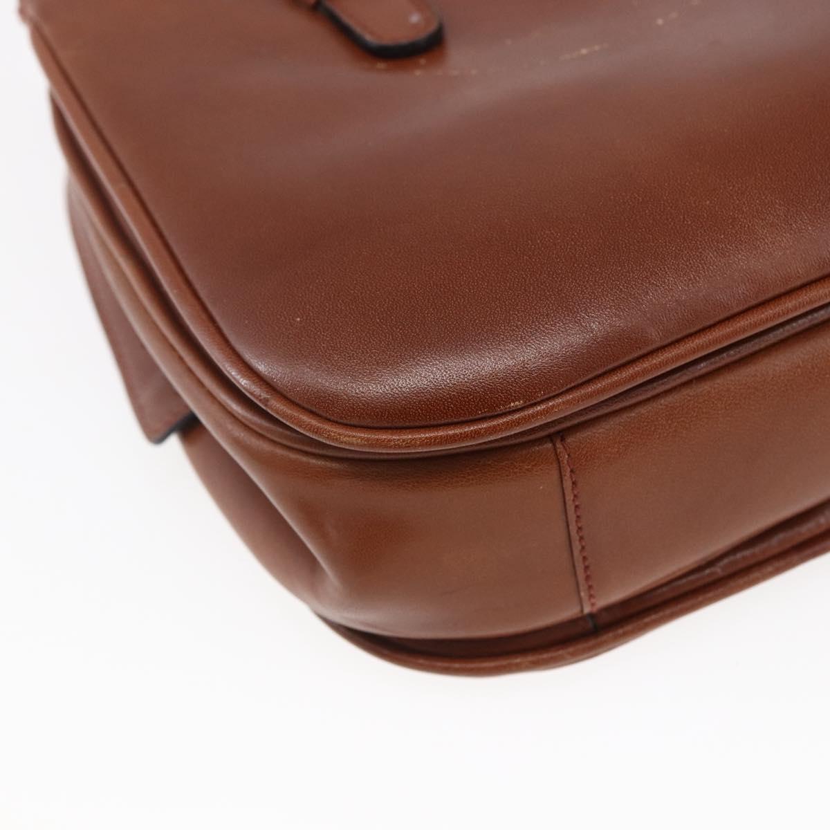 CELINE Hand Bag Leather Black Gold Auth 152849