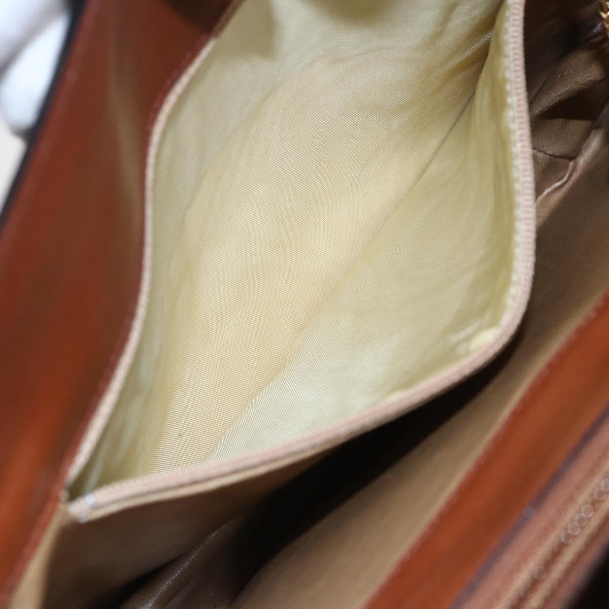 CELINE Hand Bag Leather Black Gold Auth 152849