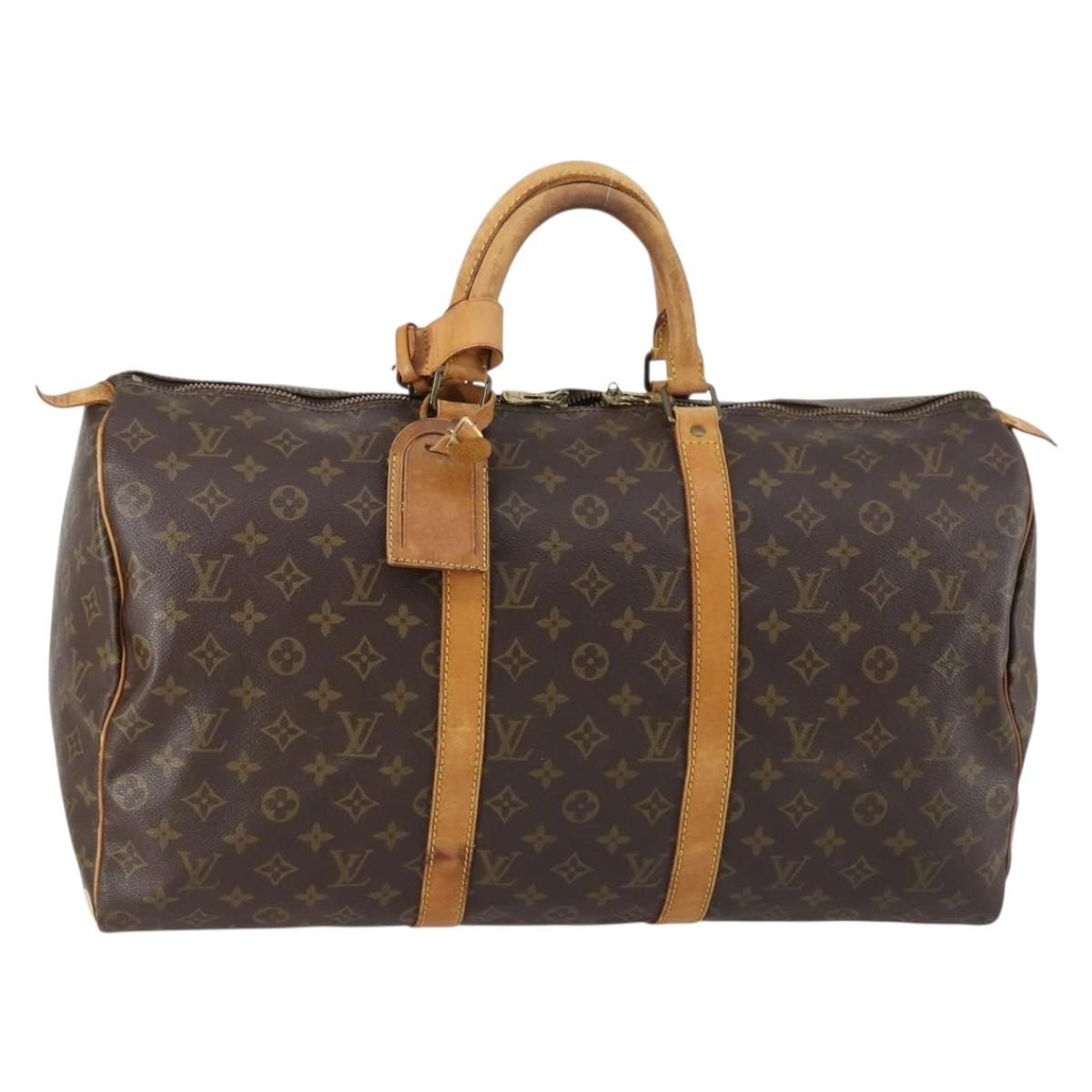 LOUIS VUITTON Monogram Keepall 50 Boston Bag M41426 LV Auth 152854