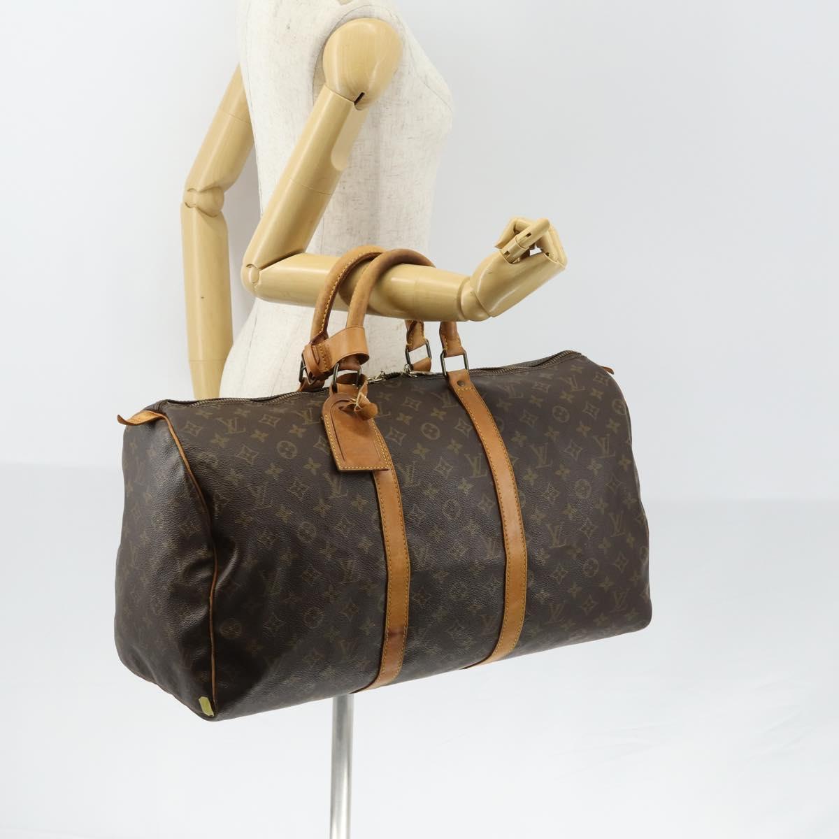 LOUIS VUITTON Monogram Keepall 50 Boston Bag M41426 LV Auth 152854