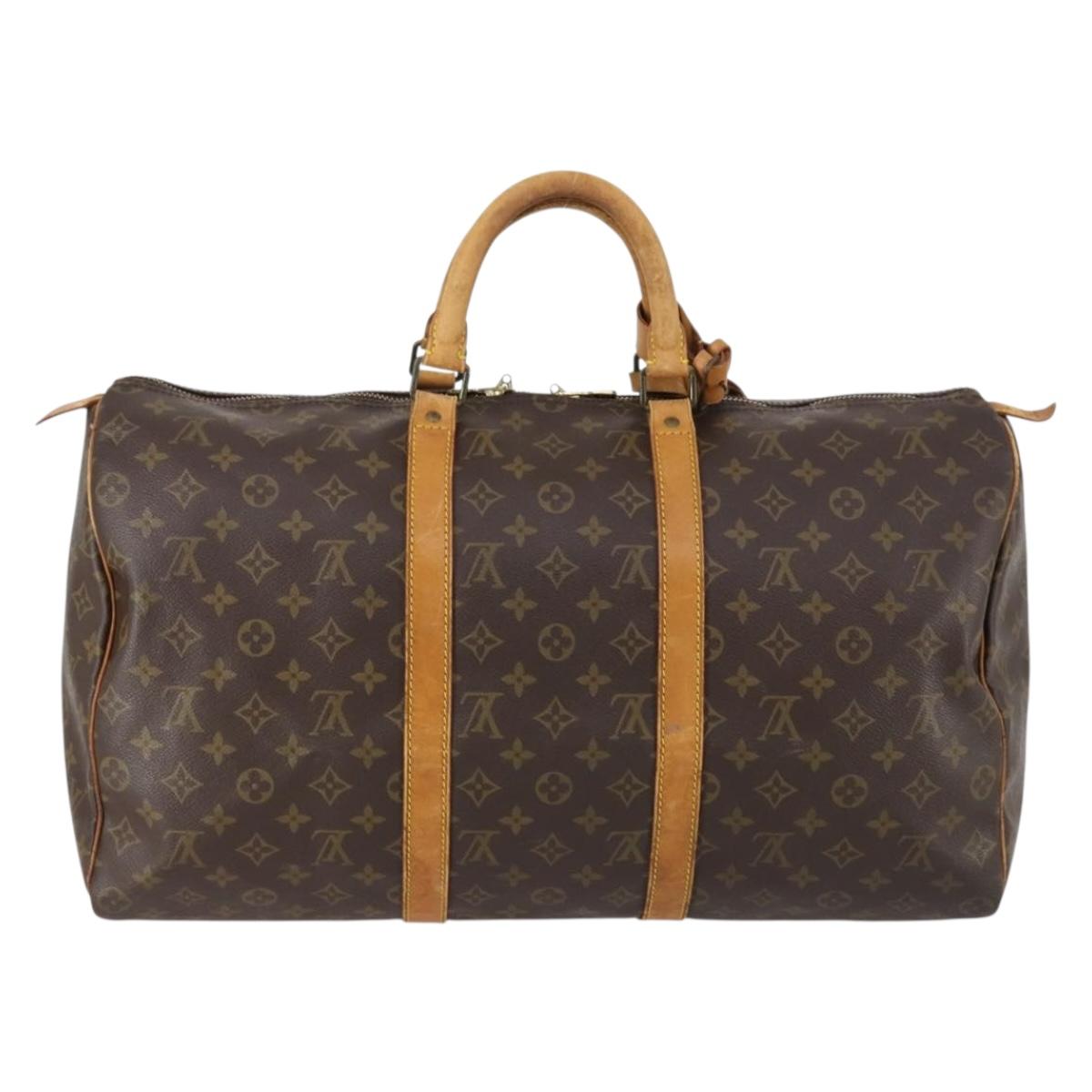 LOUIS VUITTON Monogram Keepall 50 Boston Bag M41426 LV Auth 152854