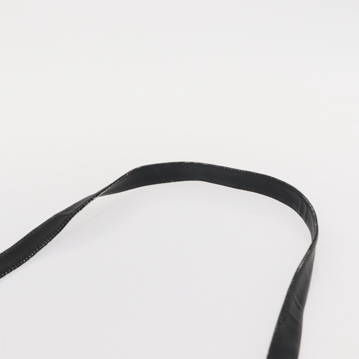 Christian Dior Trotter Canvas Shoulder Bag Black Silver Auth 152860