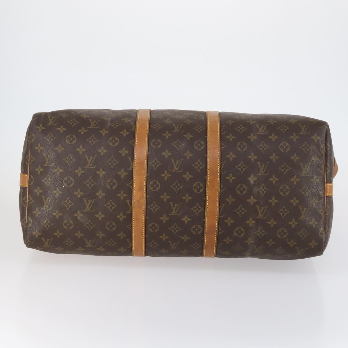 LOUIS VUITTON Monogram Keepall Bandouliere 55 Boston Bag M41414 LV Auth 152867