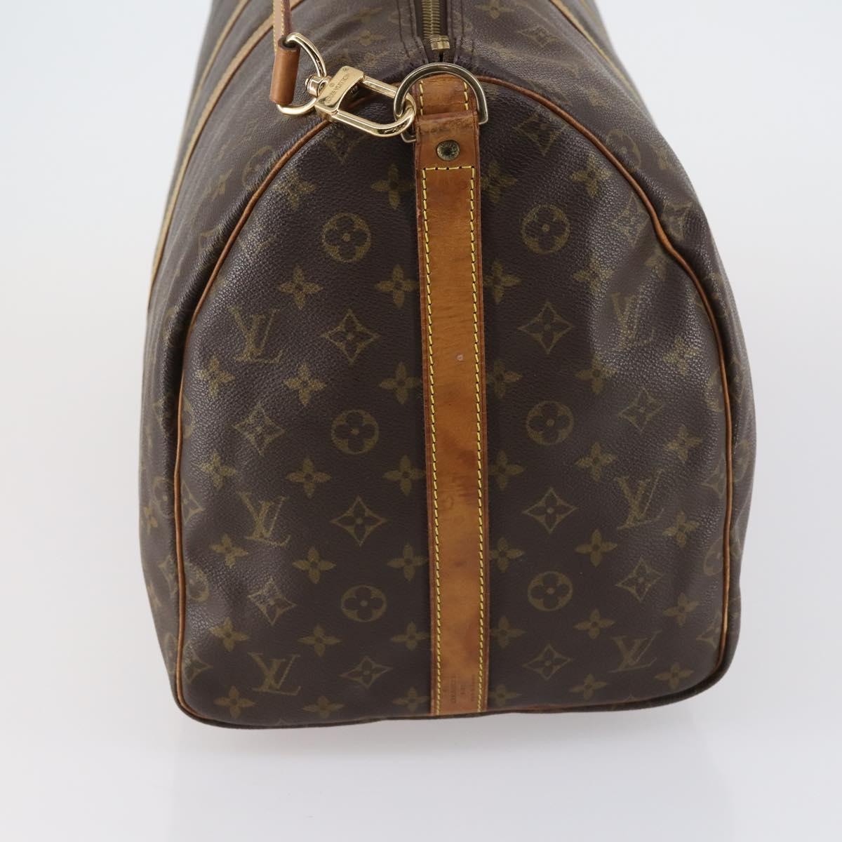LOUIS VUITTON Monogram Keepall Bandouliere 55 Boston Bag M41414 LV Auth 152867