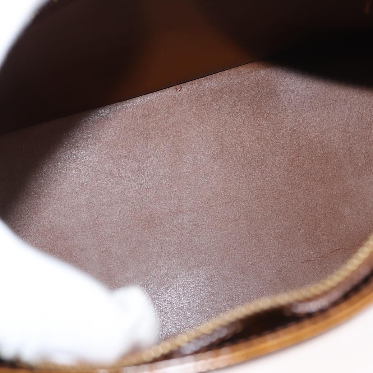 LOUIS VUITTON Monogram Vernis Houston Hand Bag Bronze M91122 LV Auth 152873