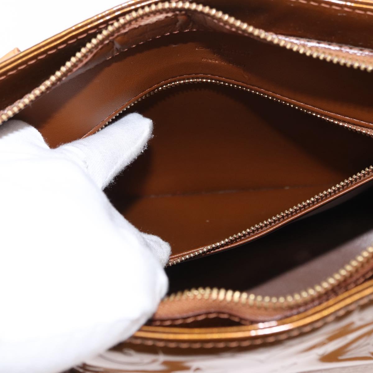 LOUIS VUITTON Monogram Vernis Houston Hand Bag Bronze M91122 LV Auth 152873