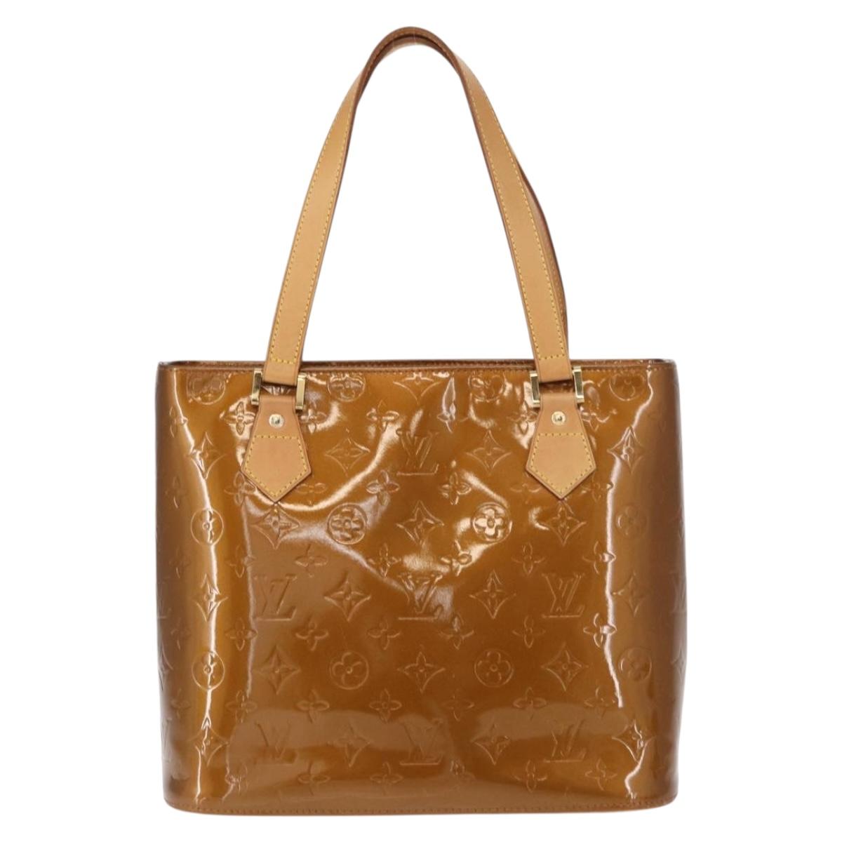 LOUIS VUITTON Monogram Vernis Houston Hand Bag Bronze M91122 LV Auth 152873