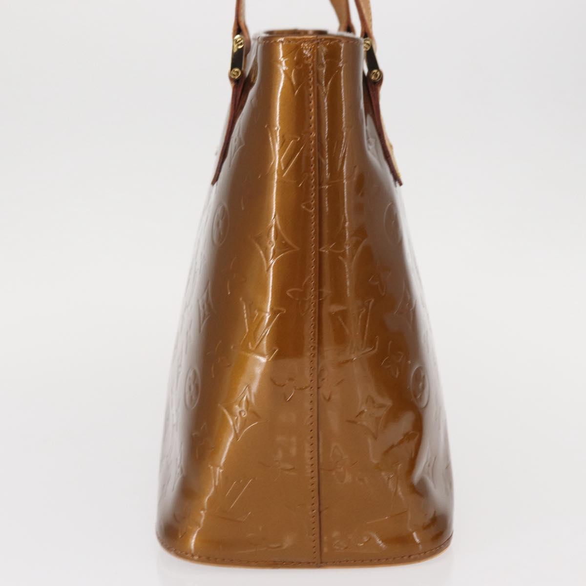 LOUIS VUITTON Monogram Vernis Houston Hand Bag Bronze M91122 LV Auth 152873