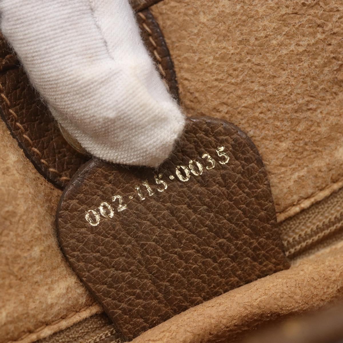 GUCCI GG Supreme Tote Bag PVC Beige Gold 002 115 0035 Auth 152877