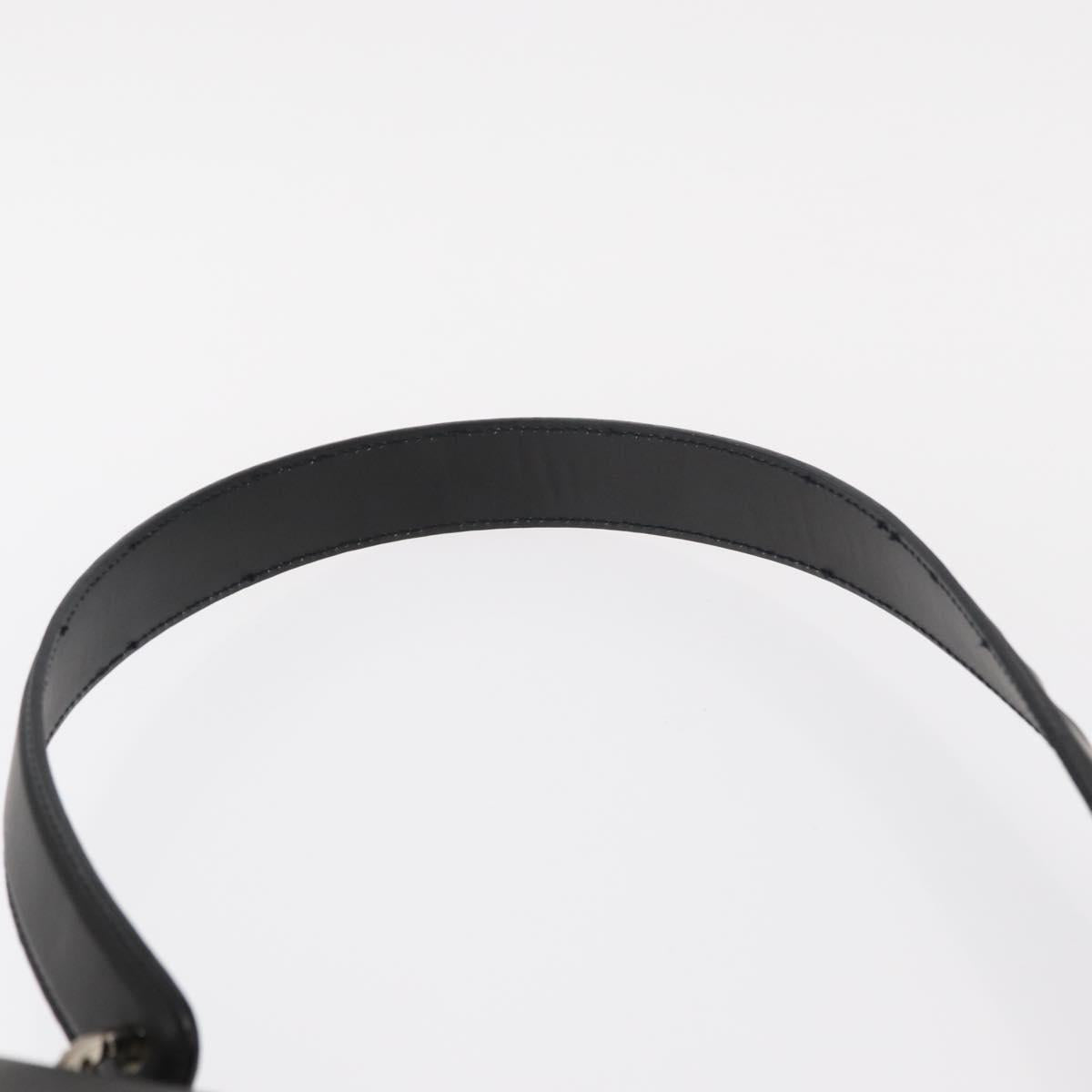 Salvatore Ferragamo Vala Shoulder Bag Leather Black Silver Auth 152882