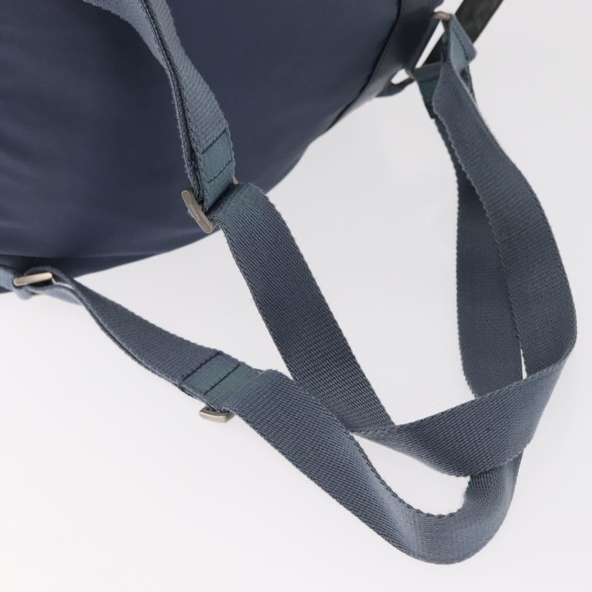 PRADA Backpack Nylon Blue Silver Auth 152888