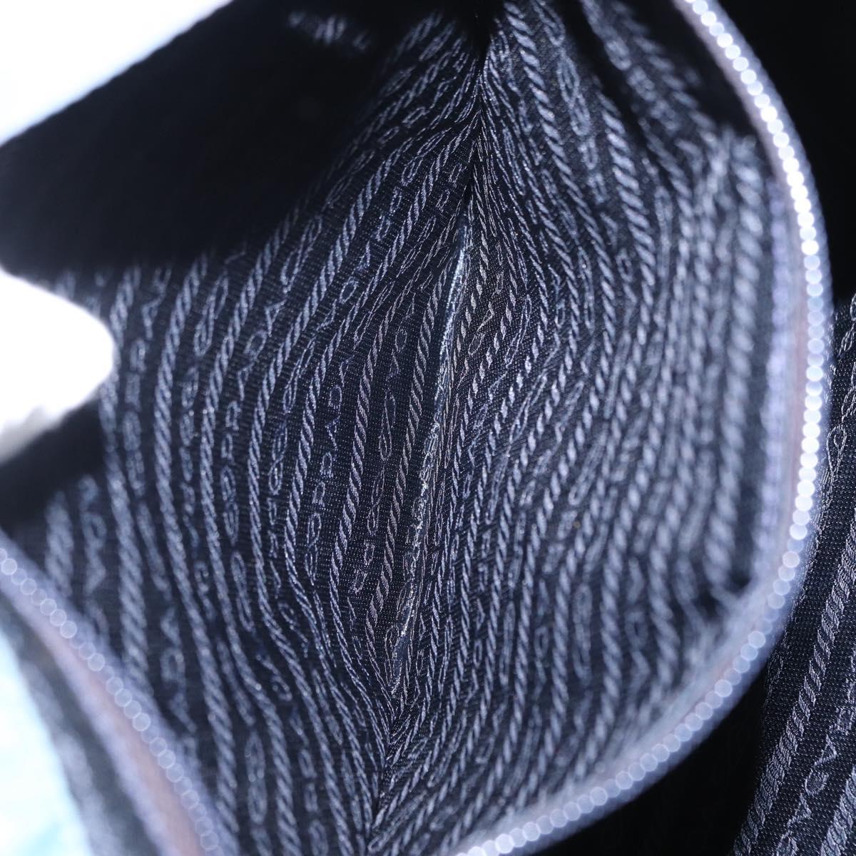 PRADA Backpack Nylon Blue Silver Auth 152888