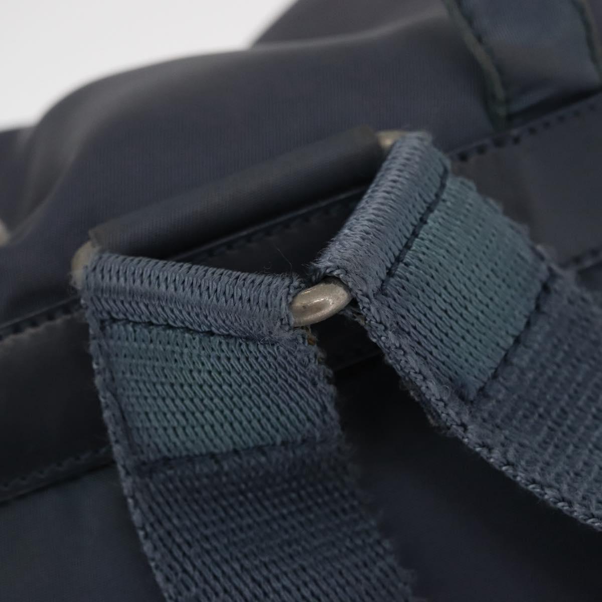 PRADA Backpack Nylon Blue Silver Auth 152888