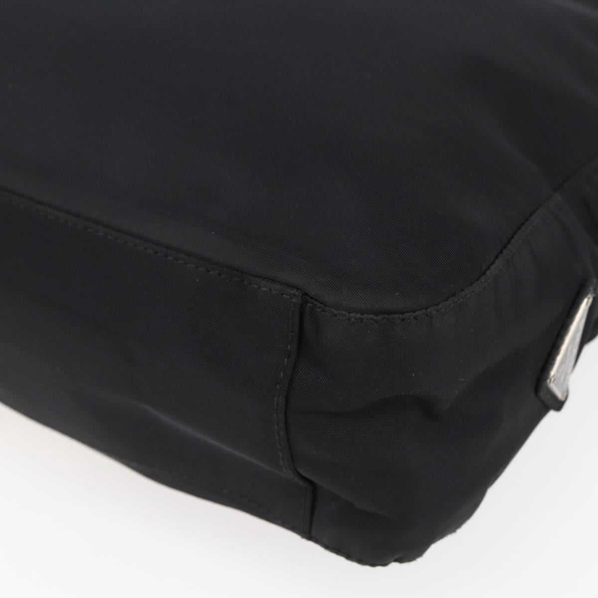 PRADA Shoulder Bag Nylon Plastic Black Silver Auth 152891
