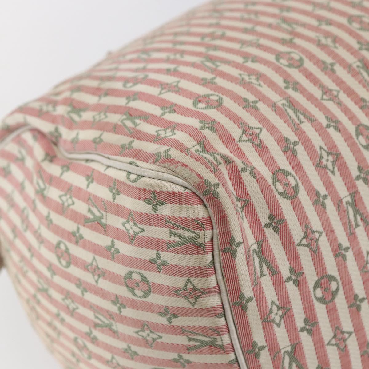 LOUIS VUITTON Monogram Mini Lin Croisette Speedy 30 Bag Pink M95501 Auth 152894