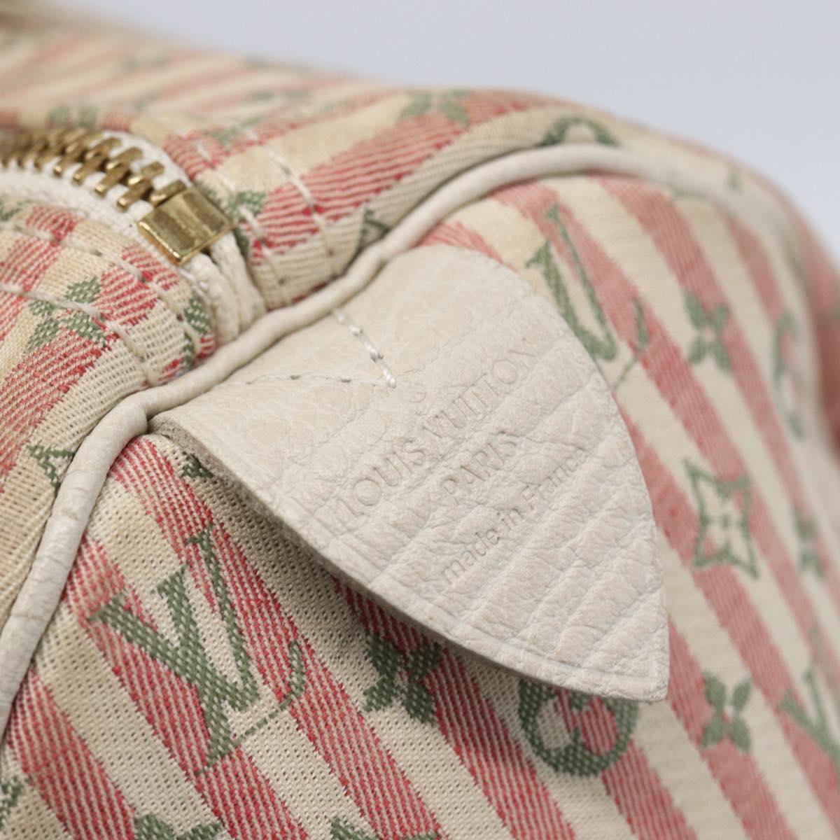 LOUIS VUITTON Monogram Mini Lin Croisette Speedy 30 Bag Pink M95501 Auth 152894