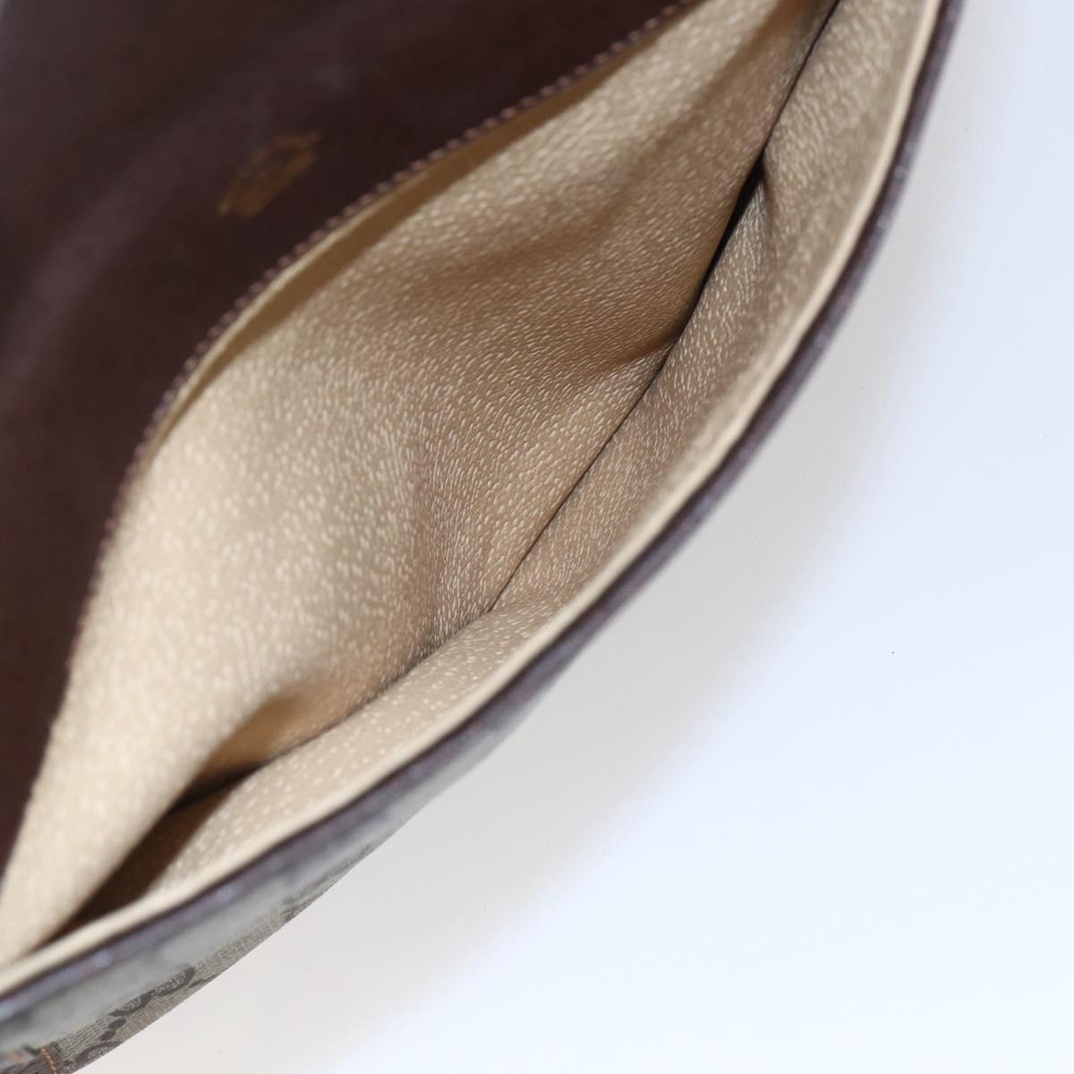 GUCCI GG Supreme Shoulder Bag PVC Beige Gold Auth 152905