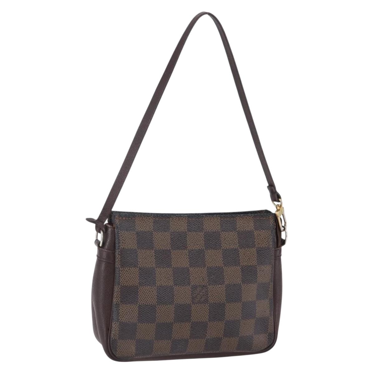 LOUIS VUITTON Damier Ebene Trousse makeup Pouch N51982 LV Auth 152914A