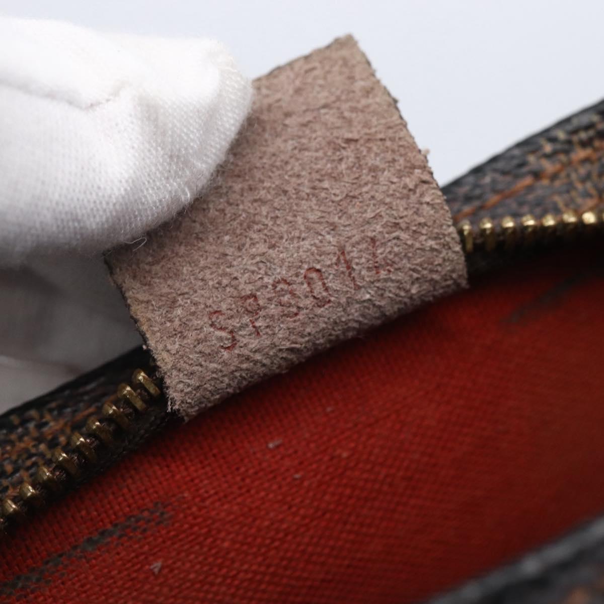 LOUIS VUITTON Damier Ebene Trousse makeup Pouch N51982 LV Auth 152914A