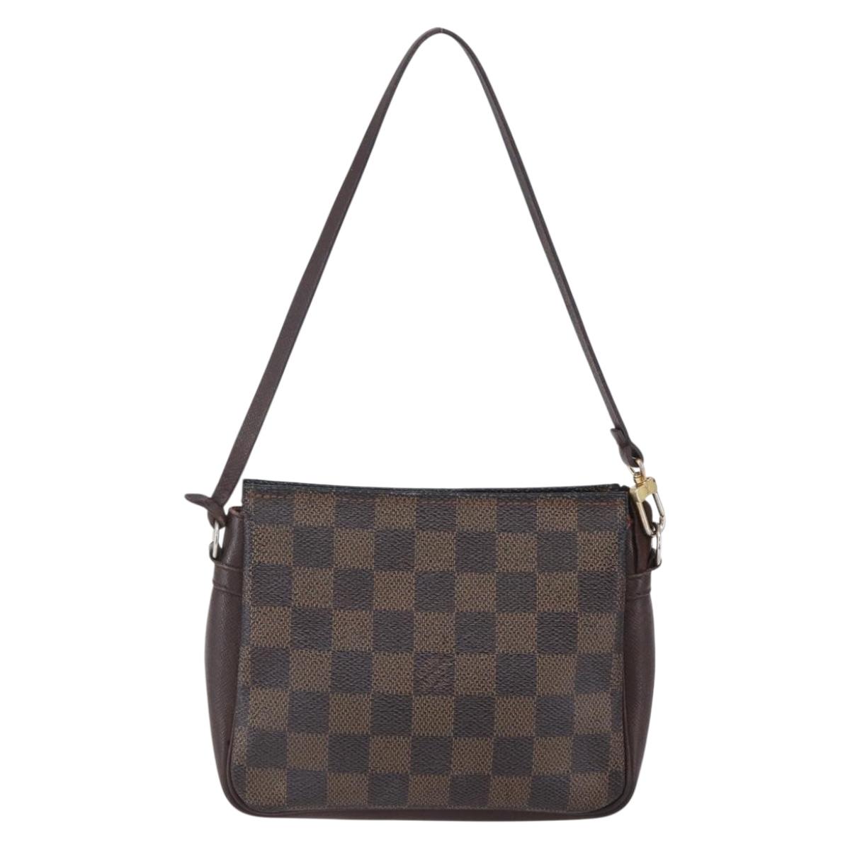 LOUIS VUITTON Damier Ebene Trousse makeup Pouch N51982 LV Auth 152914