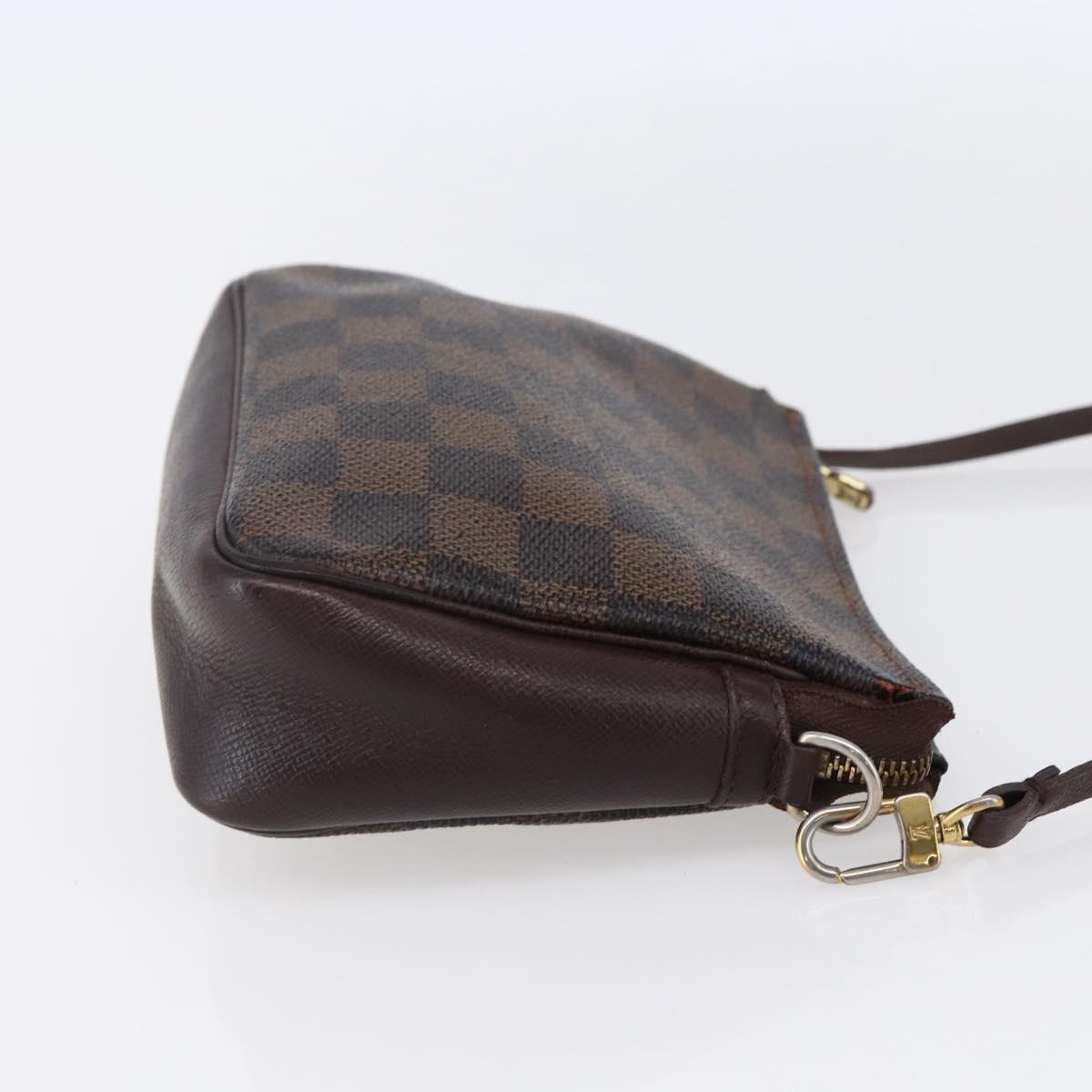 LOUIS VUITTON Damier Ebene Trousse makeup Pouch N51982 LV Auth 152914A