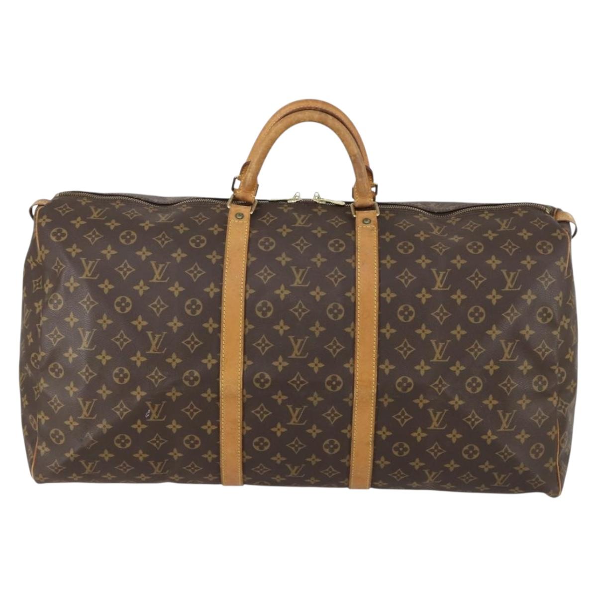 LOUIS VUITTON Monogram Keepall 60 Boston Bag M41422 LV Auth 152924