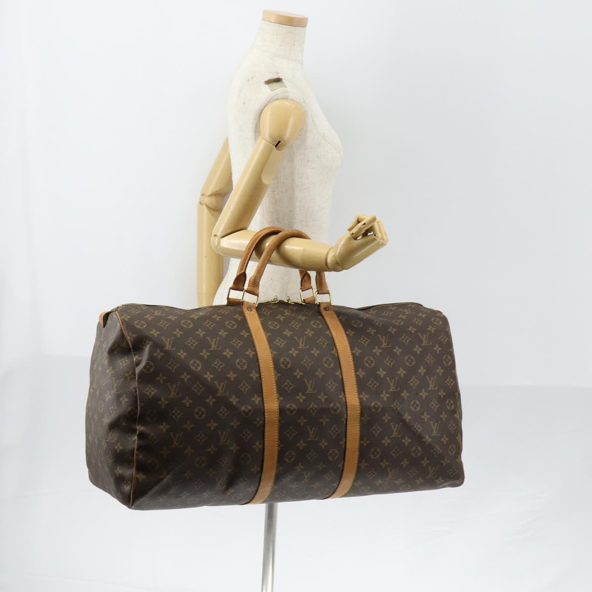 LOUIS VUITTON Monogram Keepall 60 Boston Bag M41422 LV Auth 152924