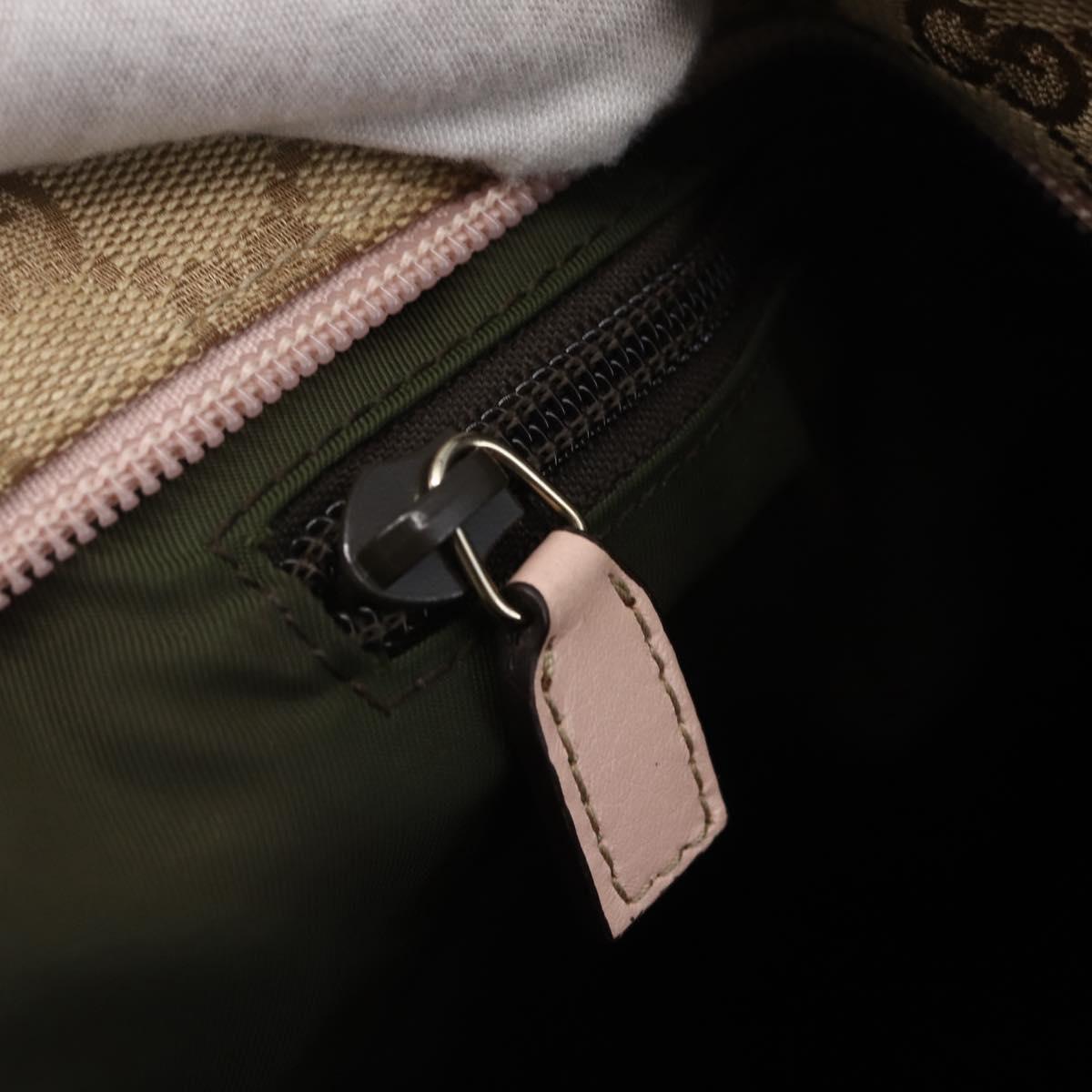 GUCCI GG Canvas Tote Bag Beige Gold 155524 Auth 152928