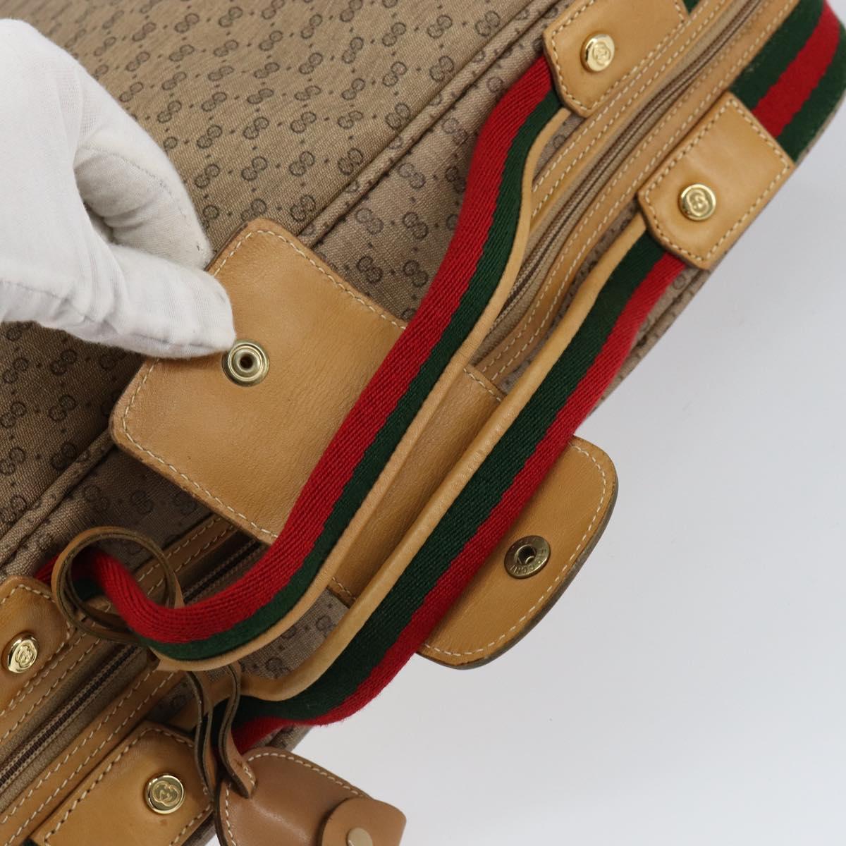 GUCCI Micro GG Supreme Web Sherry Line Bag PVC Beige 012 4864 39 Auth 152930