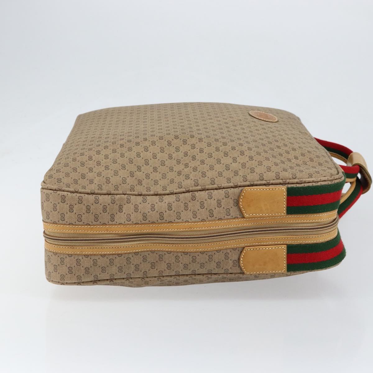 GUCCI Micro GG Supreme Web Sherry Line Bag PVC Beige 012 4864 39 Auth 152930