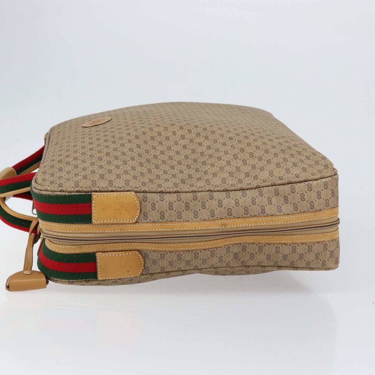 GUCCI Micro GG Supreme Web Sherry Line Bag PVC Beige 012 4864 39 Auth 152930