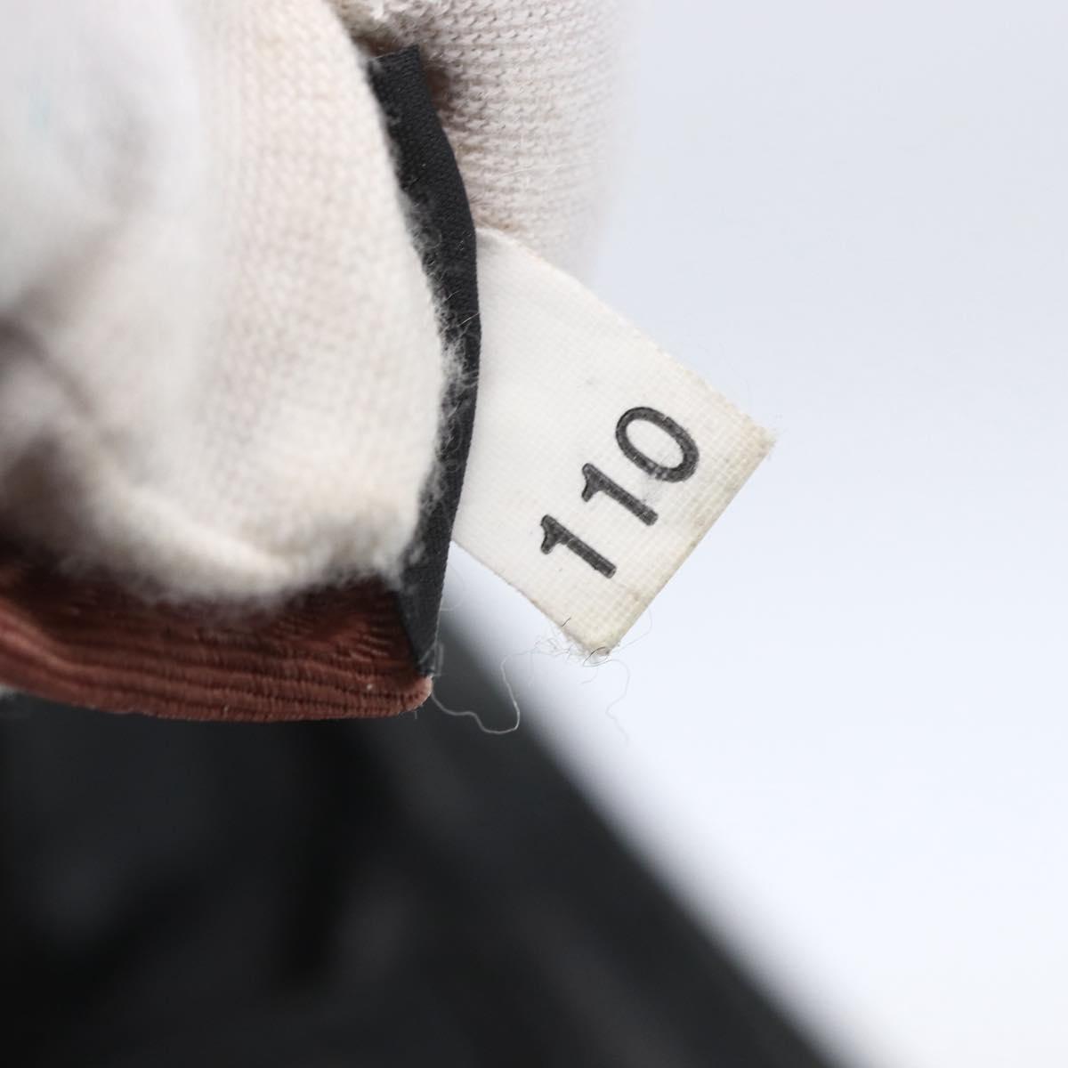 PRADA Hand Bag Nylon Black Gold Auth 152937