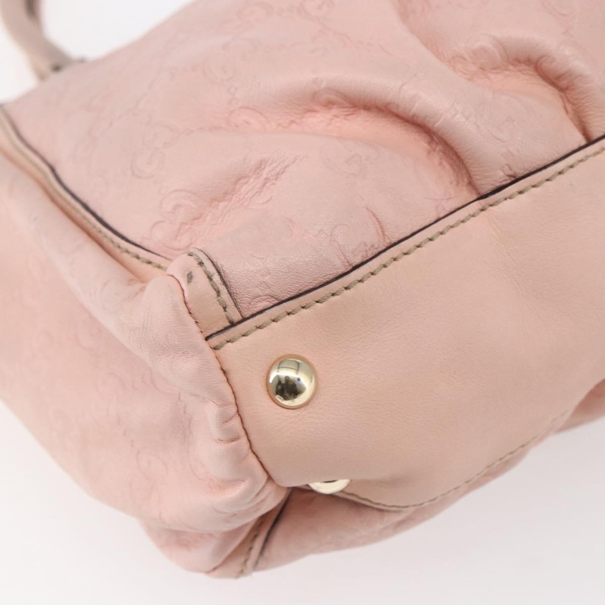 GUCCI GG Canvas Guccissima Abbey Tote Bag Leather Pink Gold 189831 Auth 152938