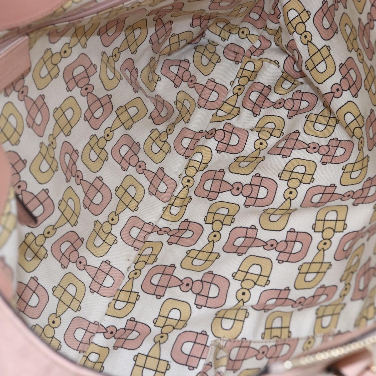 GUCCI GG Canvas Guccissima Abbey Tote Bag Leather Pink Gold 189831 Auth 152938