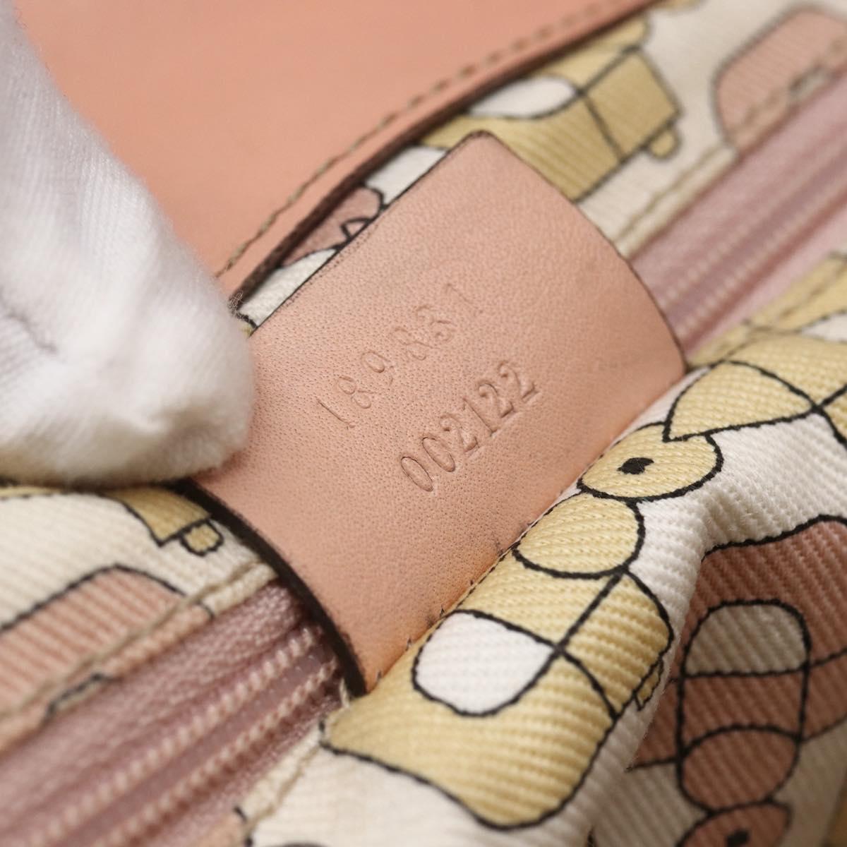 GUCCI GG Canvas Guccissima Abbey Tote Bag Leather Pink Gold 189831 Auth 152938