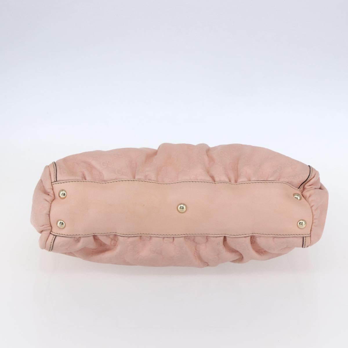 GUCCI GG Canvas Guccissima Abbey Tote Bag Leather Pink Gold 189831 Auth 152938