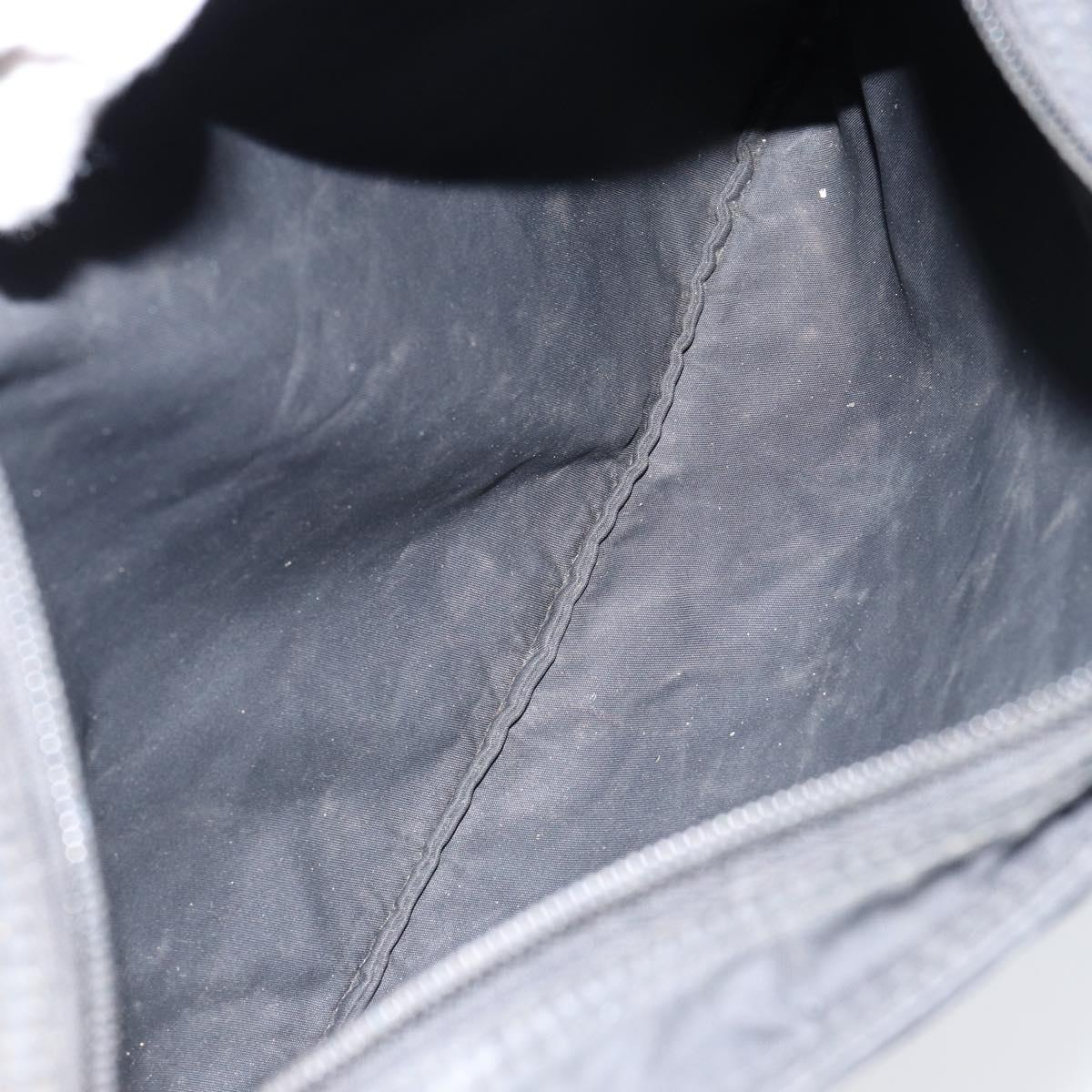 PRADA Shoulder Bag Nylon Black Silver Auth 152945A
